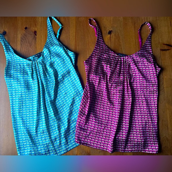 Turquoise & Magenta Colorful Tank Tops XS - Picture 2 of 8